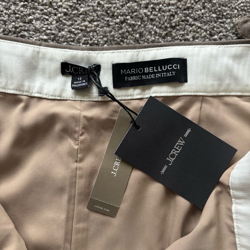 J. Crew Mario Bellucci Women’s Dress Trousers in Light Brown. Italian Wool. - Picture 4 of 11